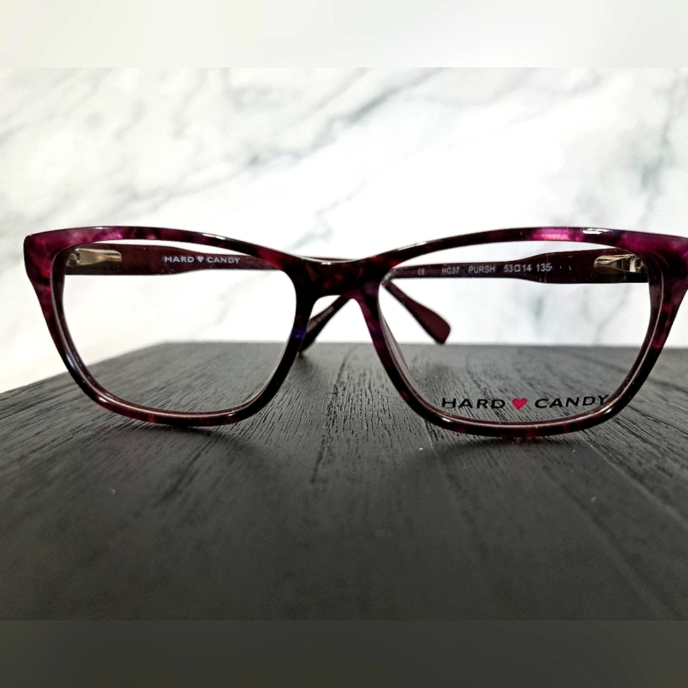 NEW Rx'able Eyeglass Frame- HARD CANDY, purple glasses, women, petite 53-14-135